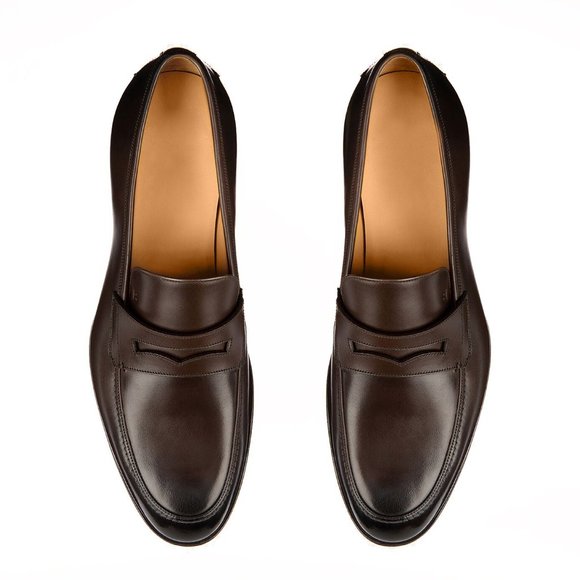 Bashwood Handmade Black Strap Style Leather Loafers